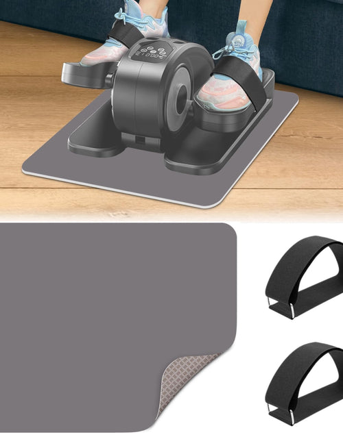 Cargar imagen en el visor de la galería, Alfombrilla Antideslizante para Ejercicios debajo del Escritorio, Tapete Elíptico para Máquina de Ejercicios de Piernas (Gris 23 * 17 pulgadas)
