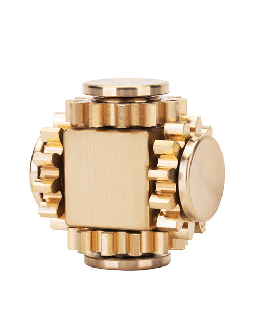 Cargar imagen en el visor de la galería, Brass Cube Gears Spinner
