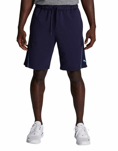 Cargar imagen en el visor de la galería, Puma Mens Workout Running Shorts - Gym Shorts for Men - Stretchlite Active Cotton Shorts for Men (Blue M) Medium Big Tall
