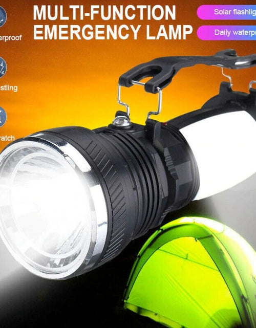 Load image into Gallery viewer, Solar-Powered 3-in-1 Camping Light &amp; Power Bank
