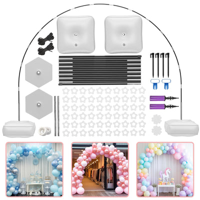 DECOCKRAT Kit de arco de globos - Soporte de arco de globos ajustable de 2,74 m de alto y 3,05 m de ancho, pérgolas para bodas, baby showers, fiestas de cumpleaños y fondos