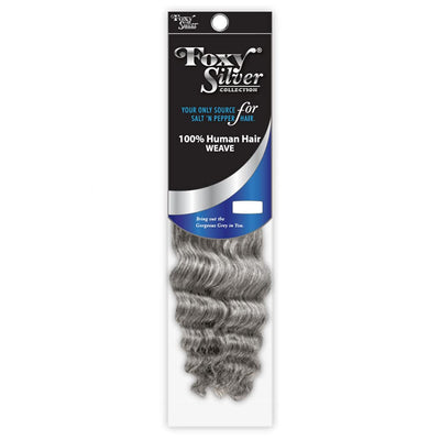 Foxy Silver - Weave (Foxy Weave - Hh Ocean Wave 8 Inch - 1 Pack) - Human Hair Weave in 2801pack