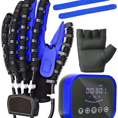 Rehabilitation Robot Gloves Upgrade Hemiplegia Hand Stroke Recovery Equipment with USB Chargeable and Strength AdjustmentFinger Hand Exercise Recovery Equipment (Left Hand XL)