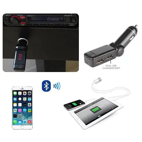 Nuevo transmisor FM de música para coche con Bluetooth y cargador para coche