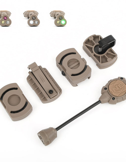 Load image into Gallery viewer, rdzzwxw Tactical Helmet Light with White Green IR LED Task Lamp Military Helmet Accessories Mount for Mich Fast Helmet Molle System Picatinny Rail Survival Signal Light for Outdoor Hunting
