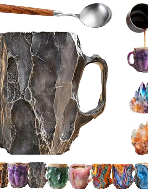 Load image into Gallery viewer, GDSAFS Mookom Mugs 2025 New Mineral Crystal Coffee Mugs Natural Crystal Mineral Coffee Mugs Colorful Crystal Christmas Mugs Elegant Christmas Gift for Home Office (F)
