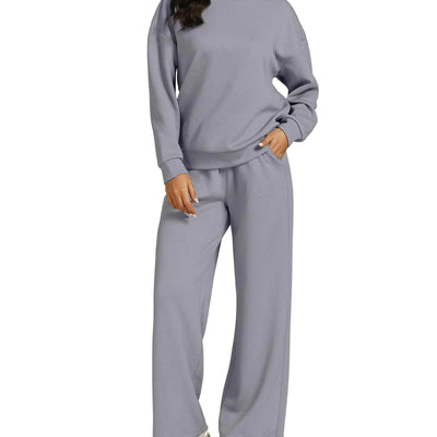 luvamia Womens Sweatsuits Size 10 Gray Sweatpants Women Loungewear Sets Woman Brunch Outfits for Women 2024 Womens 2 Piece Lounge Set Women Travel Outfit Gray Size Medium US Size 8 to Size 10