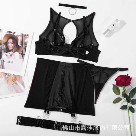 Summer 2022 Women's Fashion Mesh Lingerie with Underwire