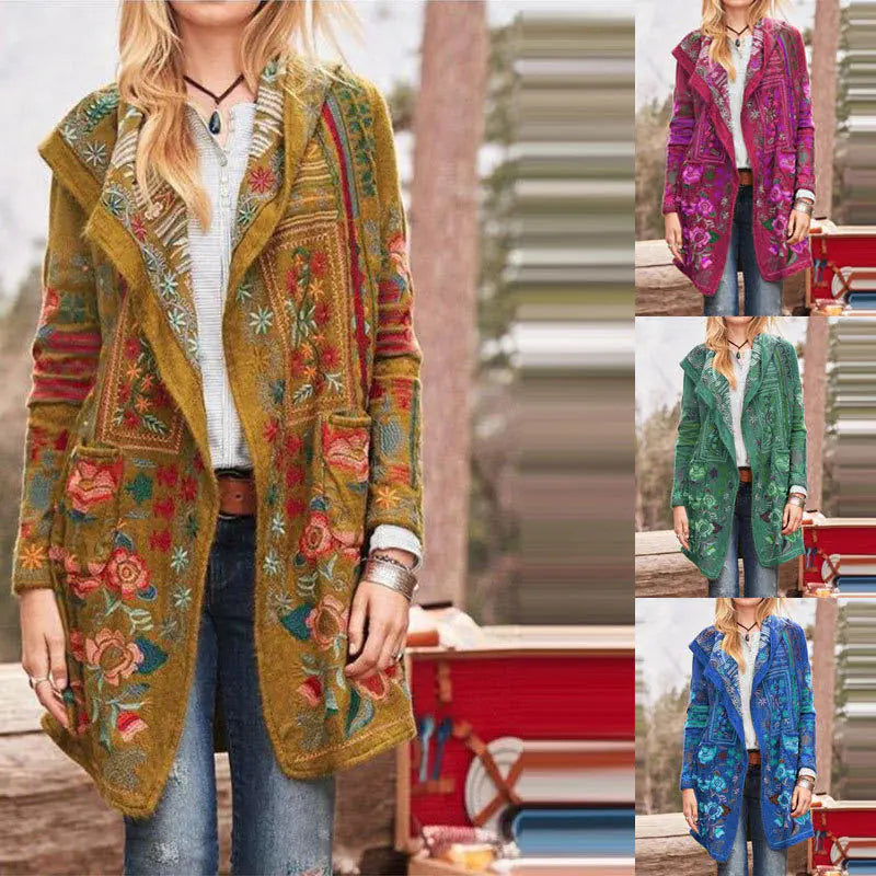 Printed Casual Long Sleeve Jacket