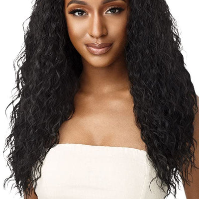 Outre Quick Weave Wet & Wavy Style Synthetic Half Wig BEACH CURL 24" (1B)