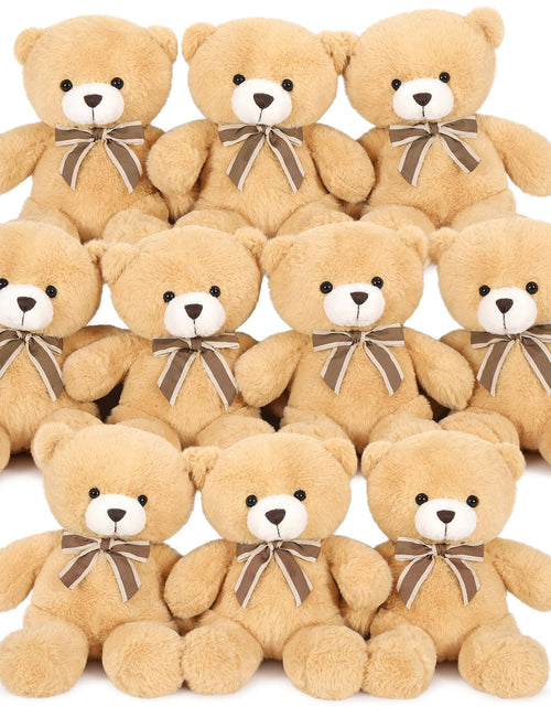 Charger l'image dans la visionneuse de galerie, Tezituor Ours en peluche en vrac pour fête prénatale, lot de 10 ours en peluche de 30,5 cm, jouet en peluche pour décorations de mariage, anniversaire, Noël
