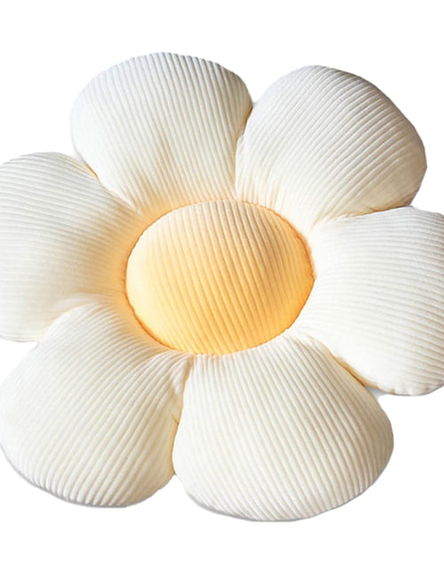 Cargar imagen en el visor de la galería, Almohada con forma de flor WYIKE, cojín de flores, almohada de lectura y cojín cómodo y de ocio, cojín de coche (Beige/Amarillo 40cm*40cm)
