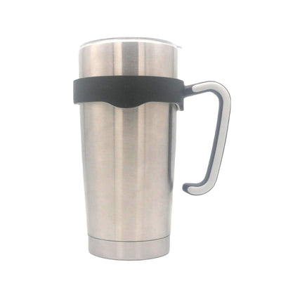 20 oz Tumbler Handle Anti Slip Travel Mug Grip Cup Holder for Vacuum Insulated Tumblers Suitable for Yeti Rambler Trail Sic Ozark and More 20 Ounce Tumbler Mugs Accessories (Black)