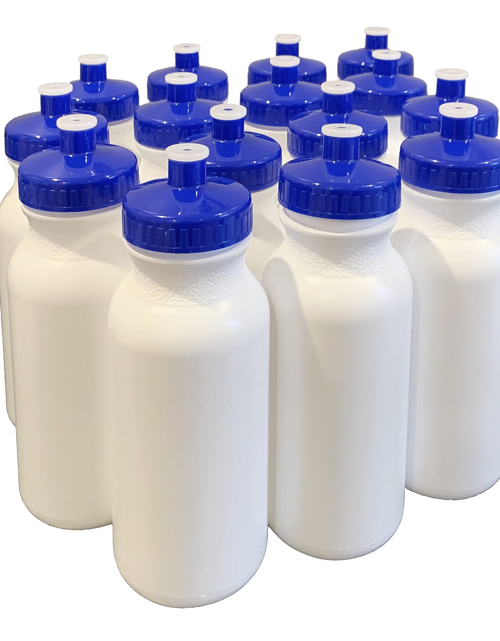 Lot de 100 bouteilles d'eau en vrac de 20 oz, réutilisables, en plastique. Fabriqué aux États-Unis. (100)