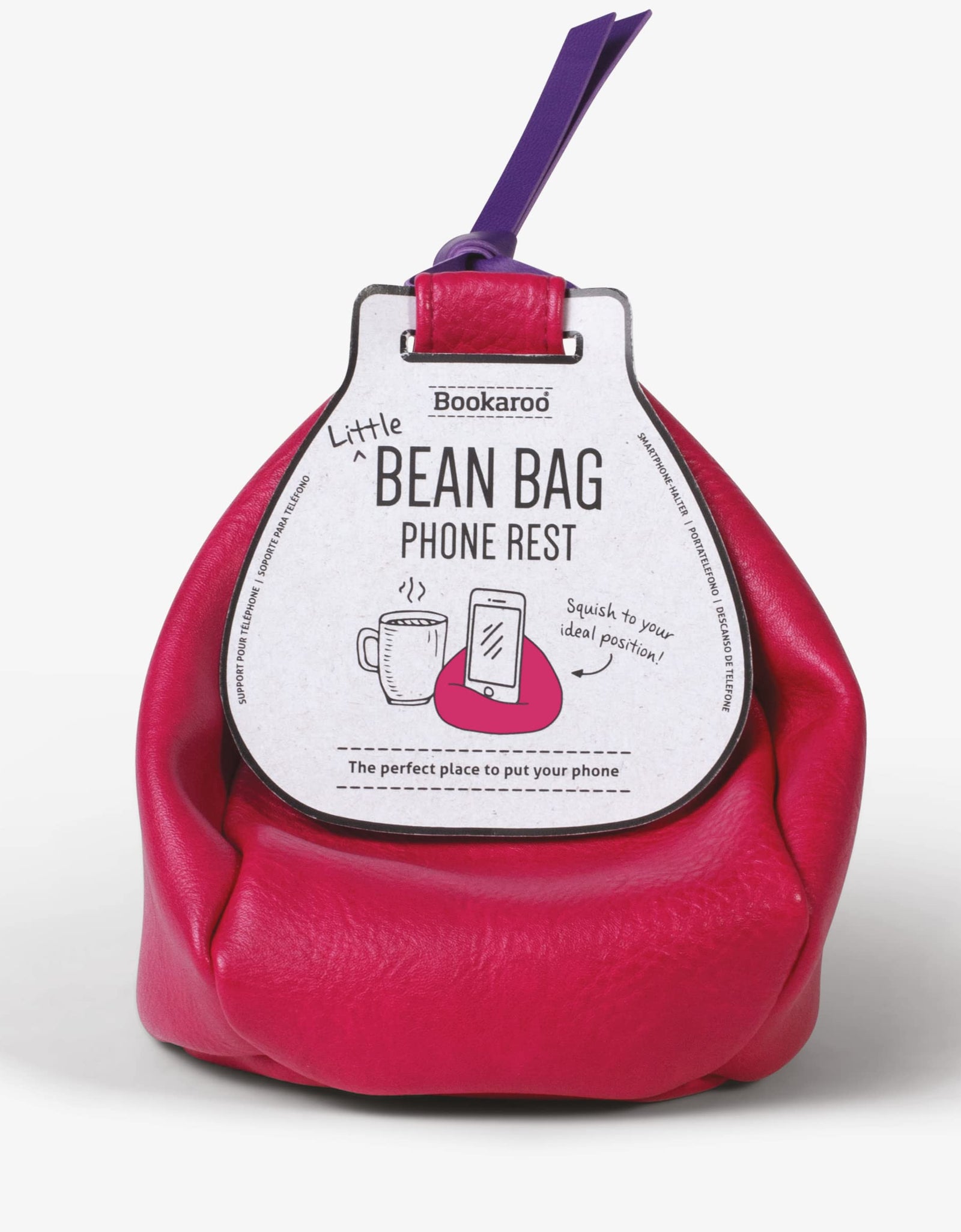 Bookaroo Little Bean Bag Phone Rest - Pink Phone Holder