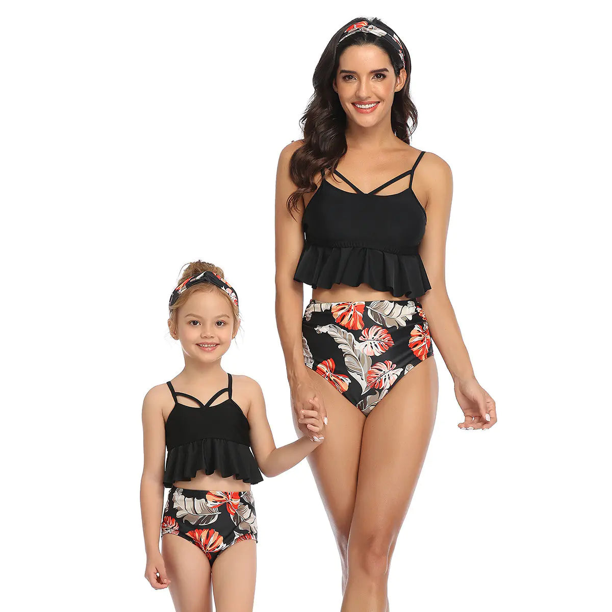 Trendy Women's Bikini Swimwear for Moms and Kids
