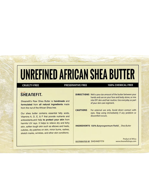 Load image into Gallery viewer, Sheanefit Raw Unrefined Ivory African Shea Butter Bulk Bar- Use Alone Mix with Other to Make Unique DIY Body Butter Ivory Bulk Block Bars (5 Pounds)
