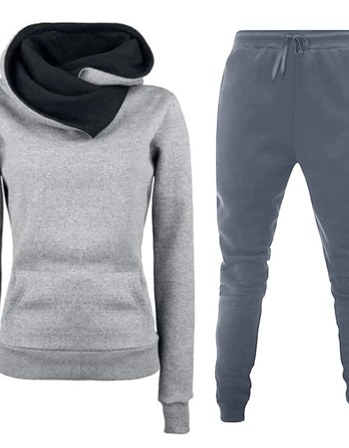 Load image into Gallery viewer, Yubnlvae Plus Size Sweatsuits Set for Women Long Sleeve Crew Neck Fashion Hoodie Sweatsuit Sets Casual Pullover
