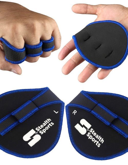 Load image into Gallery viewer, Stealth Sports Weight Lifting Gym Grip Pads Non-Slip Neoprene Pull Up Bar Pads Substitute of Workout Gloves Prevents Callus Tears–Calisthenics Fitness Weightlifting Grip Gloves (3 Loop)
