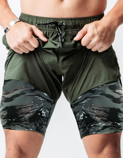 Load image into Gallery viewer, Double Layer Gym Pants with Loose Zip Pockets
