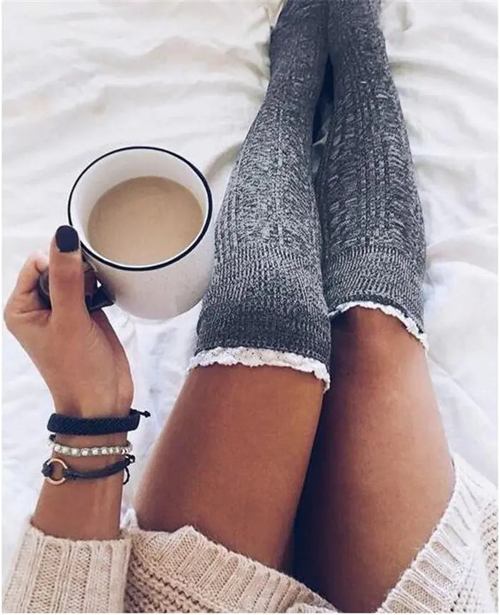 Knit Socks - Mid Calf Length Knitted Socks