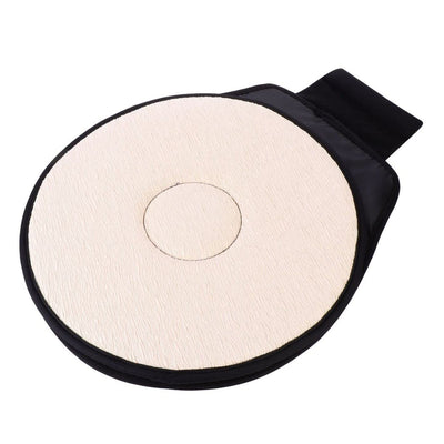 Homoyoyo 360 Car Swivel Cushion Rotating Seat Cushion Doughnut Pillow Donut Pillow Vehicle Seat Cushion Car Cushion Sandwich Fabric Beige Aid Seat Cushion Rotating Cushion for Car Seat Pad
