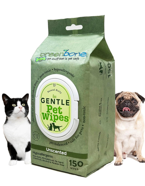 Charger l'image dans la visionneuse de galerie, Greenbone Gentle Pet Wipes Unscented 150 Wipes
