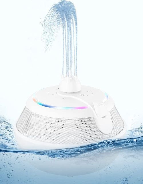 Cargar imagen en el visor de la galería, Maraawa Fuente Altavoz Bluetooth Impermeable Ducha Inalámbrica Flotante para Fiestas Altavoces de Piscina al Aire Libre con Luces Bajos Profundos para Bañera de Hidromasaje (Blanco)
