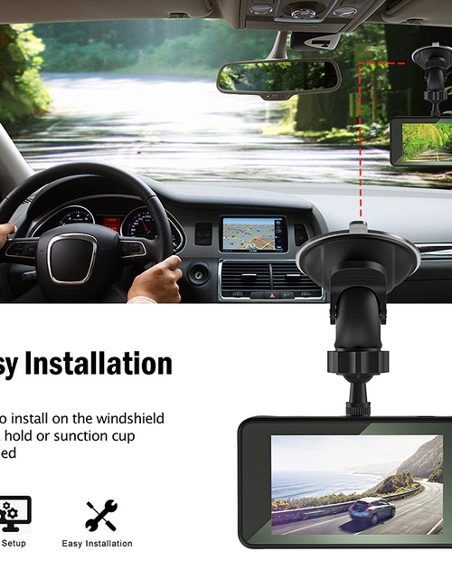 Load image into Gallery viewer, HD 1080P Car Dual Lens Dash Cam 4" DVR Recorder Front &amp; Rear Camera Night Vision
