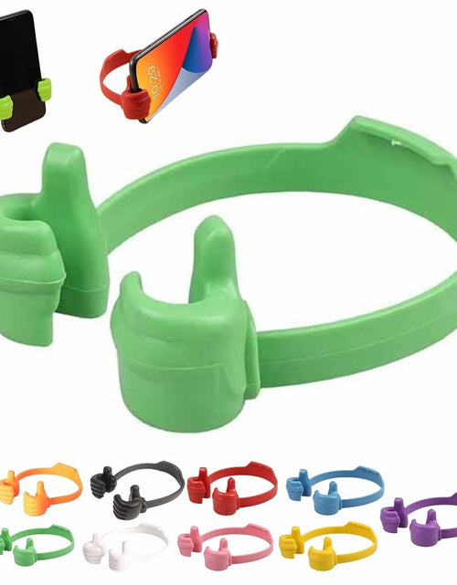 Cargar imagen en el visor de la galería, lagine Thumb Phone Holder Thumbs up Lazy Phone Stand Holder Adjustable Tablet Stand Portable Desktop Ok Stands Universal Adjustable Flexible Christmas Cell Phone Stand(Green)
