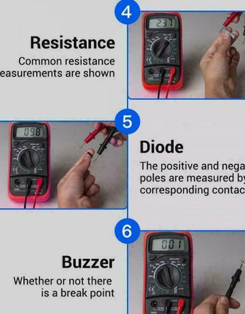 Load image into Gallery viewer, Digital Multimeter AC DC Voltmeter Ammeter Ohmmeter Volt Tester Meter XL830L USA
