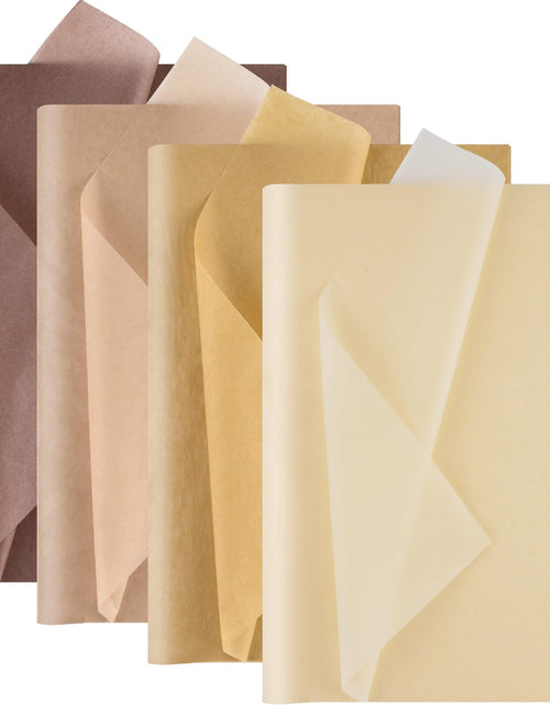 Load image into Gallery viewer, 100 Sheets Kraft Tissue Paper Brown Wrapping Paper Bulk for Weddings Birthday DIY Project Christmas Gift Wrapping Crafts Decor13.8 x 19.7" (Brown)
