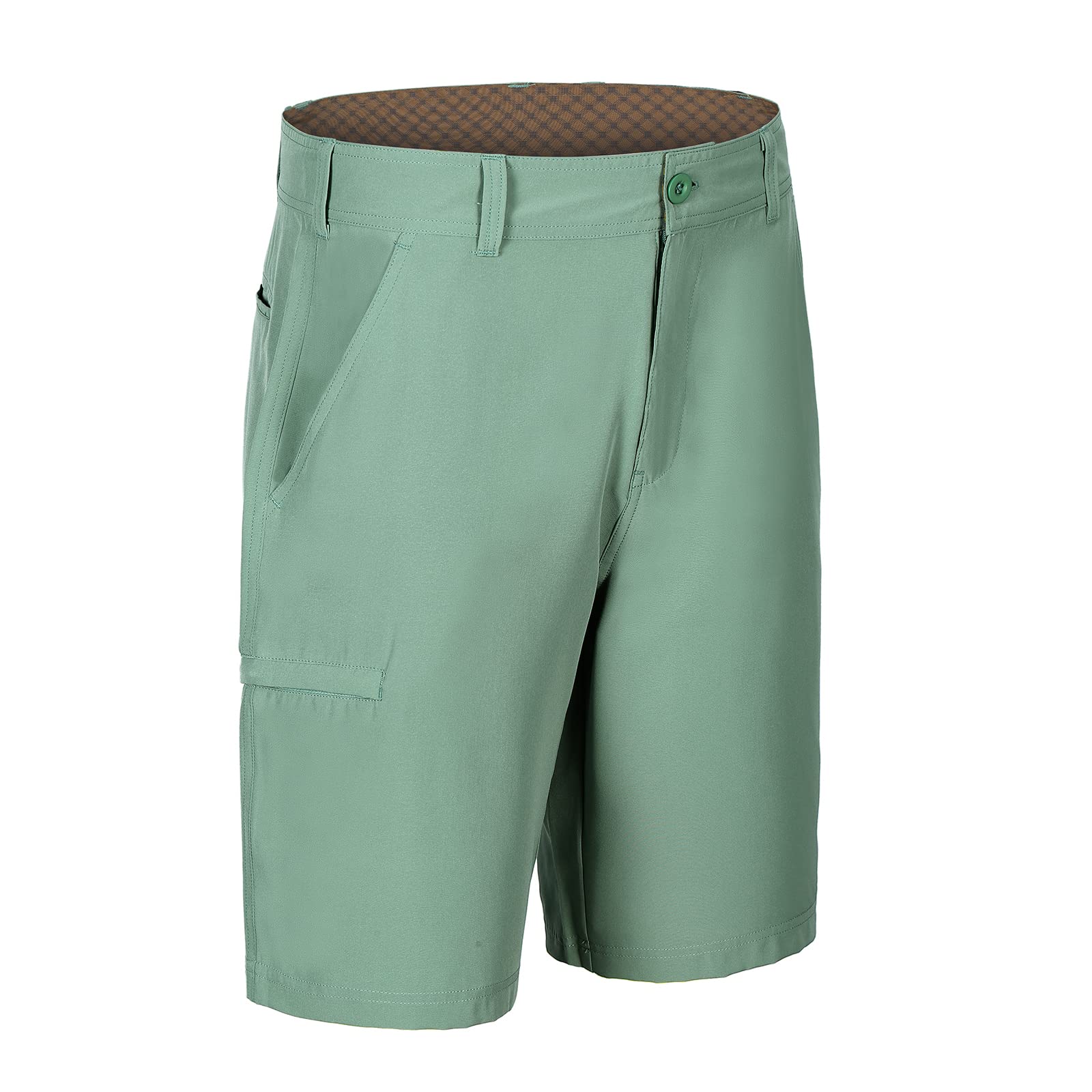 Xmgelp Mens Shorts Golf Shorts Men 9 Inch Stretch Dress Casual Work Flat Front Shorts with 5 Pockets Green 30