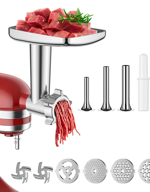 Load image into Gallery viewer, Meat Grinder Attachment for Kitchenaid Stand Mixer Meat Grinder for KitchenAid including 3 Sausage Stuffer Accessory Kitchen aid Meat Grinder Easy to Use and Clean

