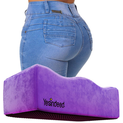 OUI EN EFFET Le coussin original brésilien pour lifting des fesses – Approuvé par les médecins pour la récupération post-opératoire – Coussin en mousse BBL + Housse de transport - Technologie de support ferme pour fessier – Violet