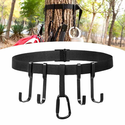 LCSICY Accesorios para soporte de árbol para caza Soporte de equipo para soporte de árbol con ganchos de metal Correas para colgar equipo de soporte de árbol para equipo de caza, perfecto para caza, camping y varias actividades al aire libre