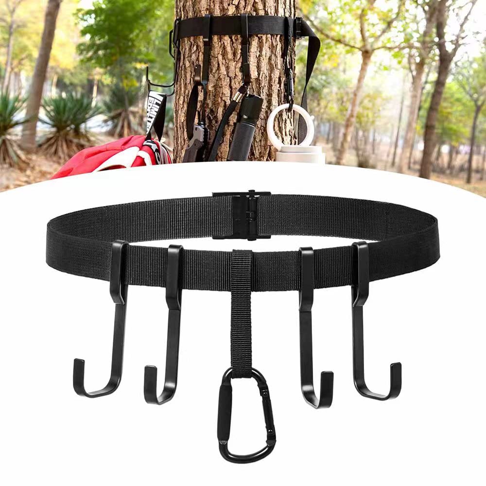 LCSICY Tree Stand Accessories for Hunting Treestand Gear Hanger with Metal Hooks Tree Stand Strap Gear Hangers for Hunting Gears，Perfect for Hunting Camping and Various Outdoor Activities
