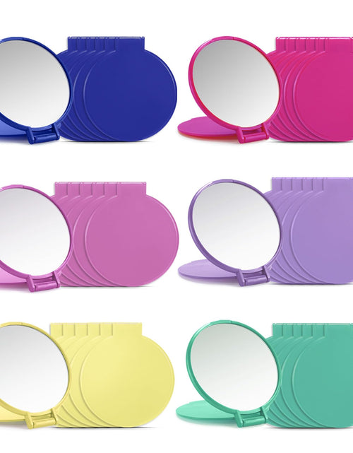 Load image into Gallery viewer, Qislee Compact Mirror Bulk Pocket Small Mini Folding Mirrors for Purse 36 Packs (6 Colors)
