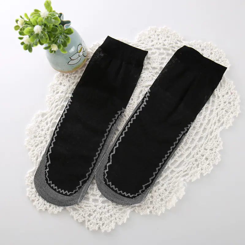 Ladies Non-Slip Cotton Short Stockings