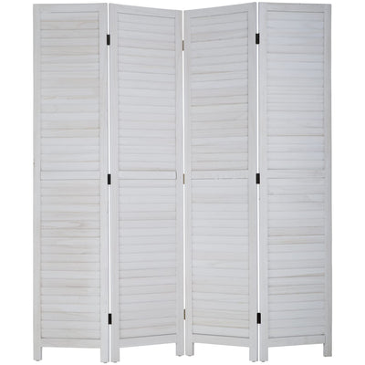 Room Divider Partition 4 Panel Privacy Screen Folding Screen Wood Frame Screen for Home Office Bedroom