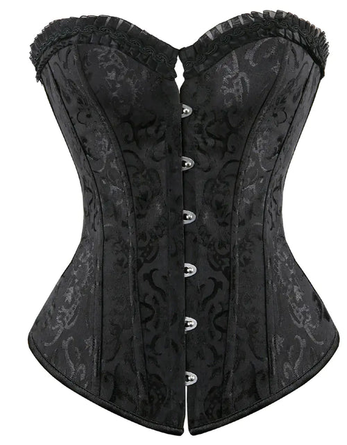 Load image into Gallery viewer, Lace Steel Boned Shapewear in Black and White
