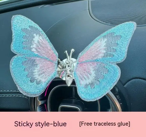 Load image into Gallery viewer, Moving Embroidery Butterfly Car Accessories
