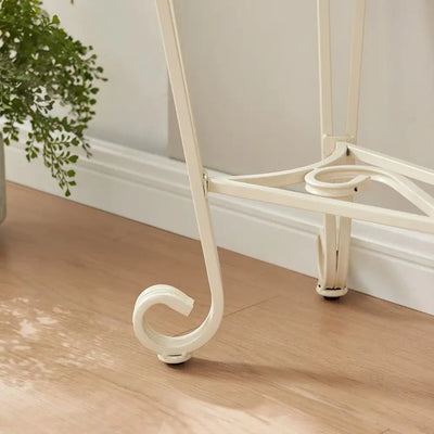 2nd Tier Modern Tempered Glass Console Table, Entrance Table, Sofa Table With Storage Shelves