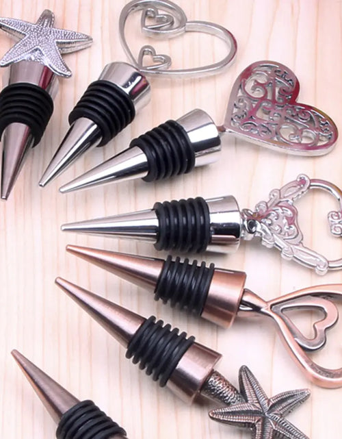 Load image into Gallery viewer, Heart-Shaped Wine Opener and Stopper Set
