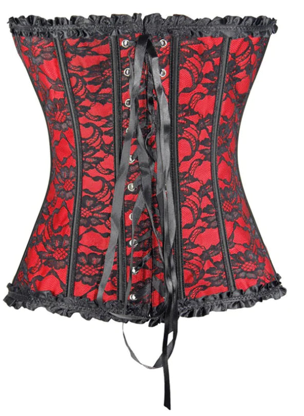 Lace Print Shapewear Dress with Ruffled Bow Detail