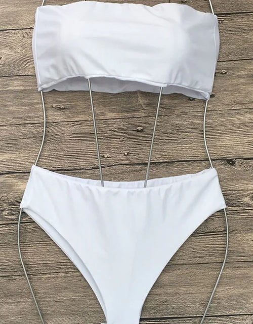 Load image into Gallery viewer, New Sexy Strapless High-Waisted Bikini Swimwear
