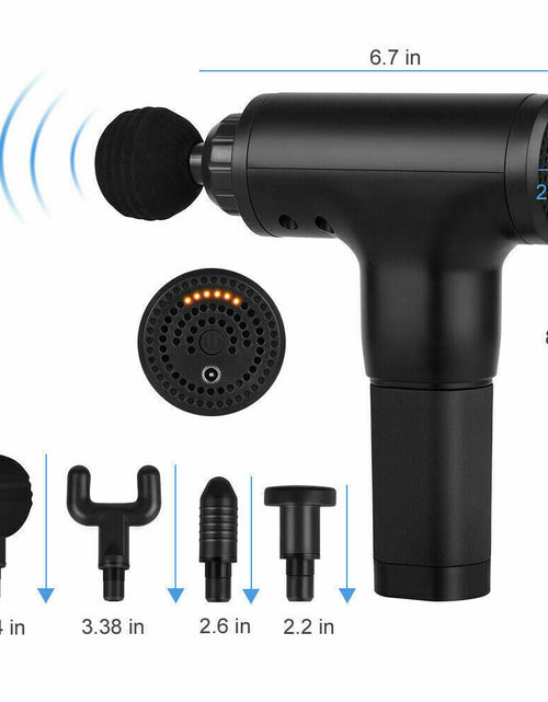 Load image into Gallery viewer, Massage Gun Percussion Massager Deep Tissue Muscle Vibrating Relaxing + 4 Heads

