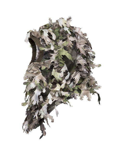 Load image into Gallery viewer, North Mountain Gear Ghillie Balaclava - 3D Leafy Face Mask for Hunting - Airsoft - Paintball - Woodland Green Camouflage

