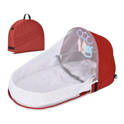 SFNTION Baby Travel Cot with Net Foldable Baby Tent Washable Crib Bionic Travel Bed Breathable Cradle Cot