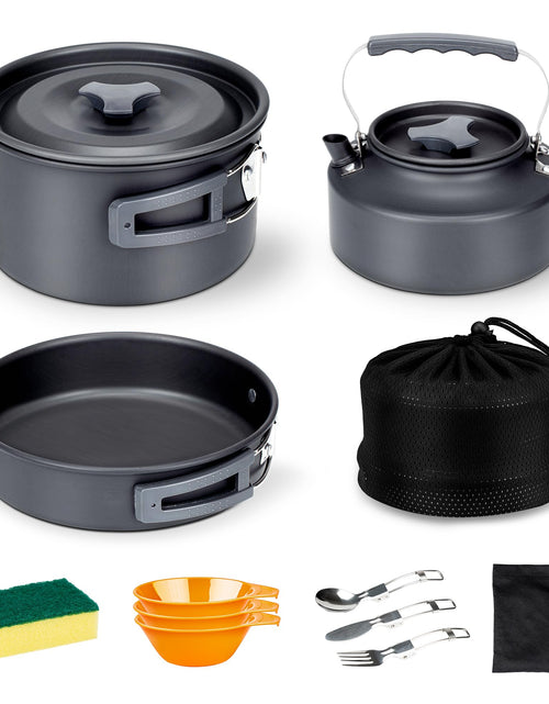 Load image into Gallery viewer, Alocs Camping Cookware Portable Camping Essentials with Accessories Camping Gear Camping Cooking Set for Outdoor Cooking Backpacking Hiking and Picnic.
